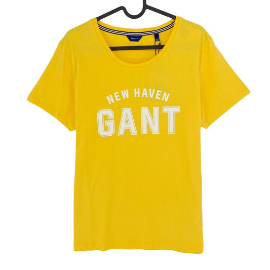 GANT Yellow Logo Crew Neck T Shirt Size L