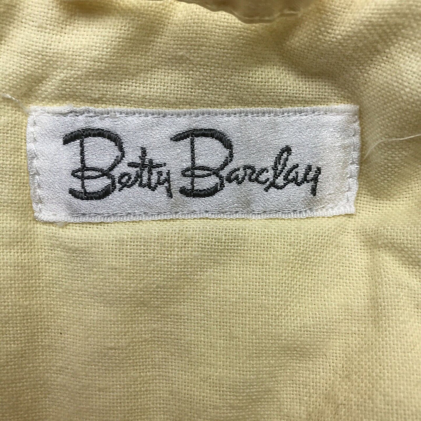 Betty Barclay Vintage Retro Yellow 100% Cotton Jacket Coat Size 42 UK 10 US 8