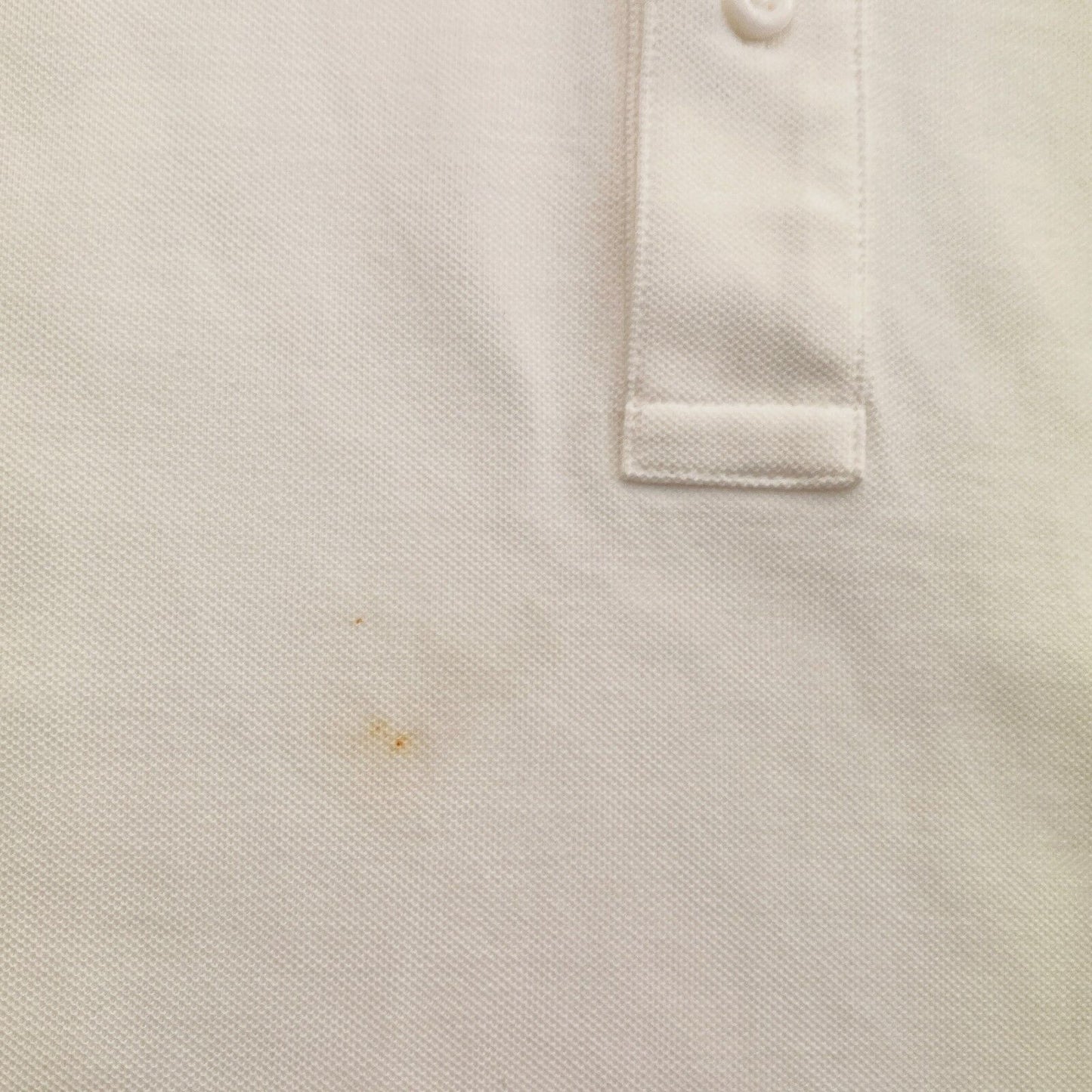 GANT Men White Contrast Tipping Pique Short Sleeves Polo Shirt Size XL