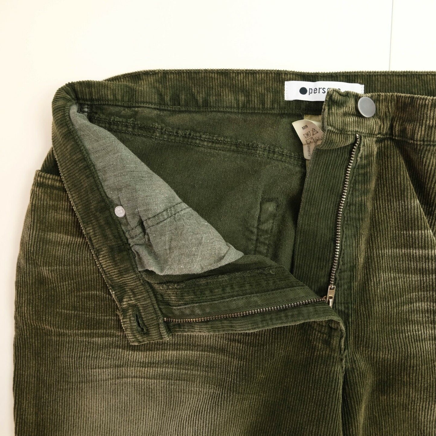 PERSONA Green Velvet Jeans Size EUR 44 48 UK 14 18 US 12 16