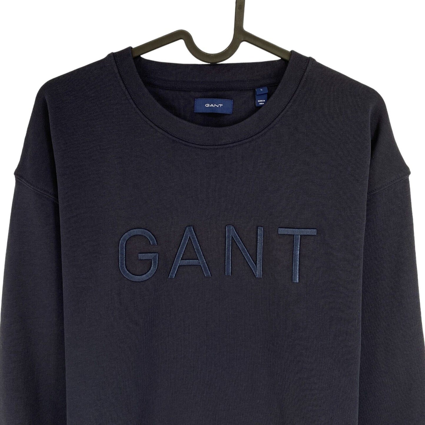 GANT Navy Blue Logo Crew Neck Sweater Jumper Size L