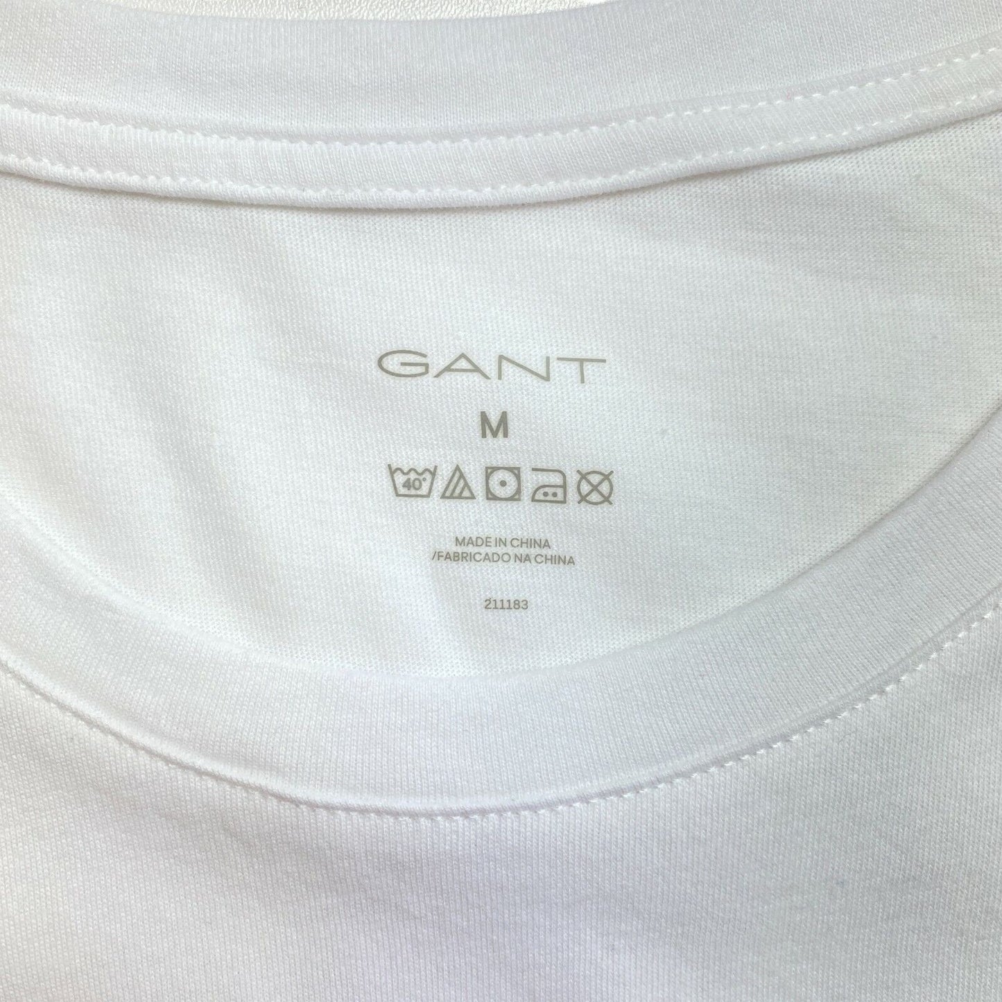 GANT White Crew Neck T Shirt Size M