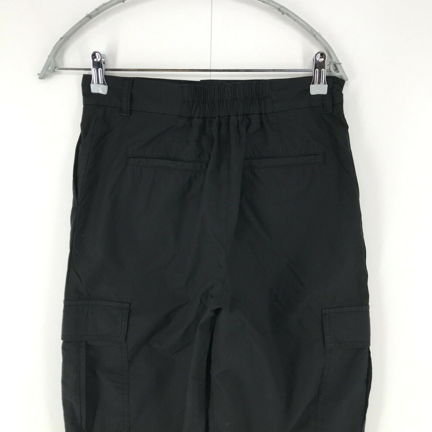 Tommy Hilfiger Women Black Relaxed Fit Cargo Trousers Size W28