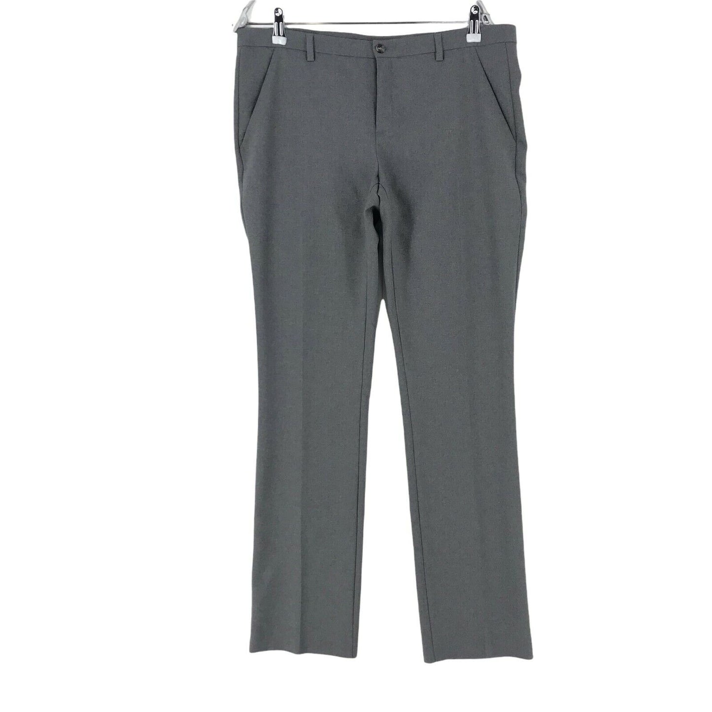 UNITED COLORS OF BENETTON Women Grey Slim Fit Trousers Size EUR 46 W36