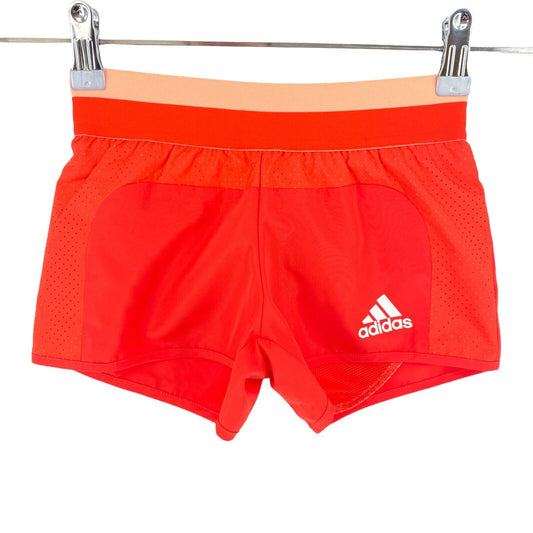 Adidas Climalite Girls Orange Shorts Size 5 - 6 Years