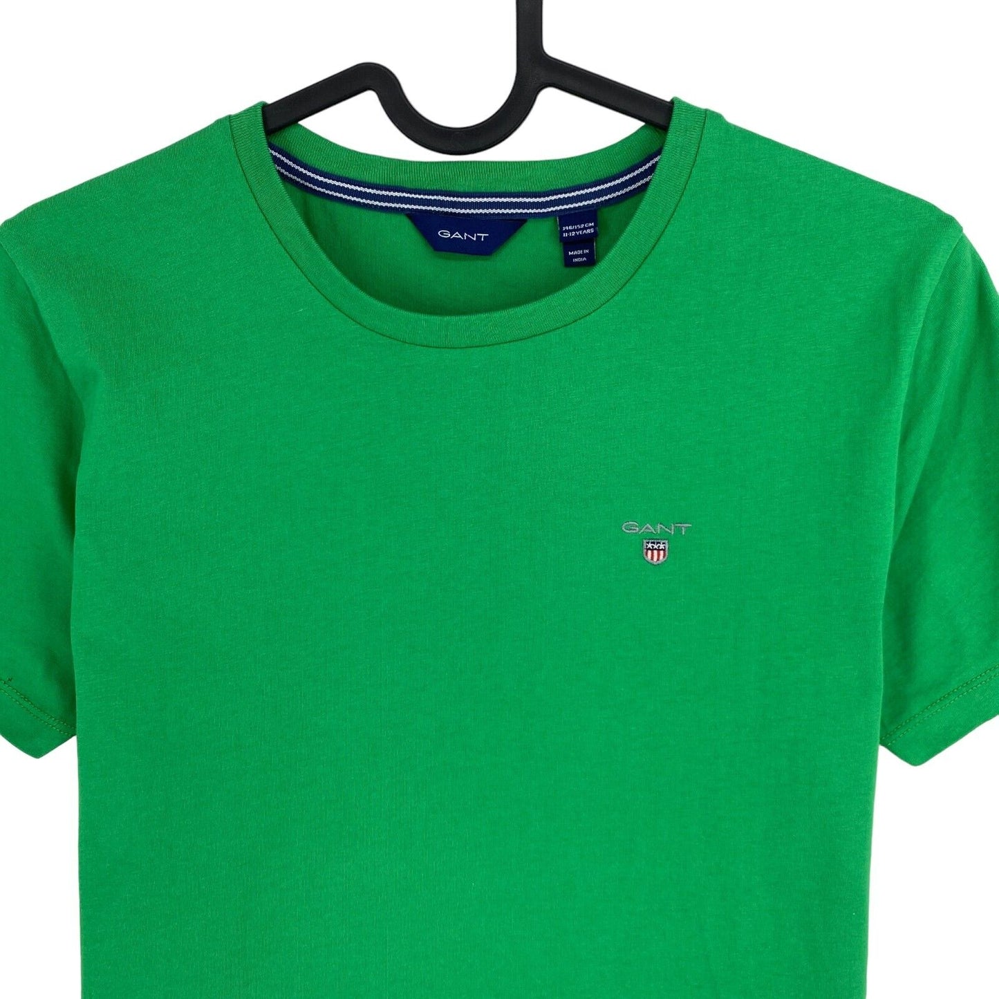 GANT T-shirt à col rond original vert pour garçon Taille 11-12 ans 146/152 cm