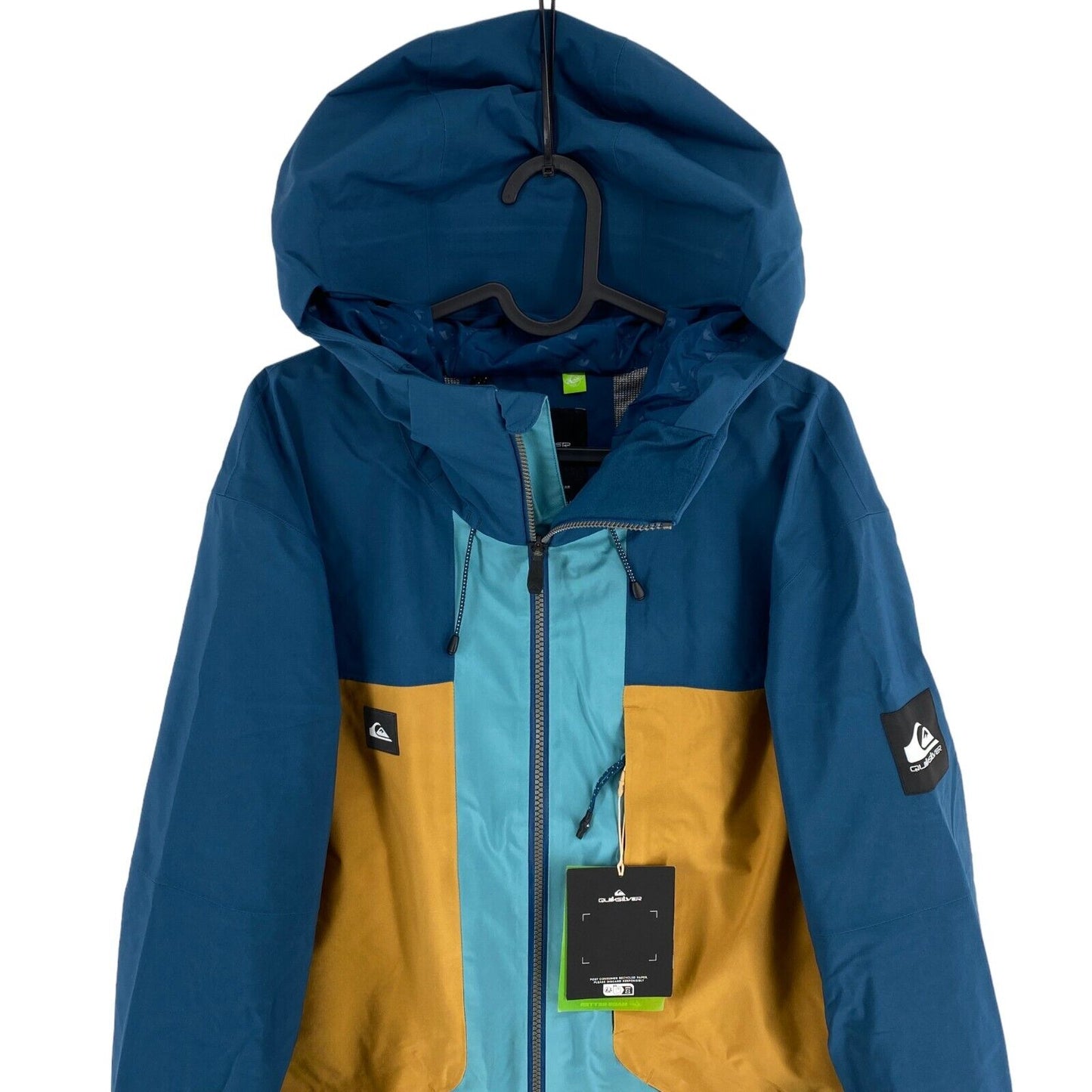 RRP €400 QUIKSILVER Blue Forever Stretch GORE-TEX Hooded Ski Jacket Size XL