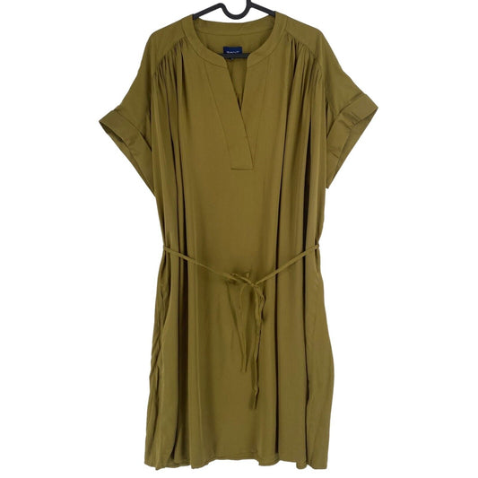 GANT Women Green Belted Fluid Dress Size EU 34 UK 6 US 4