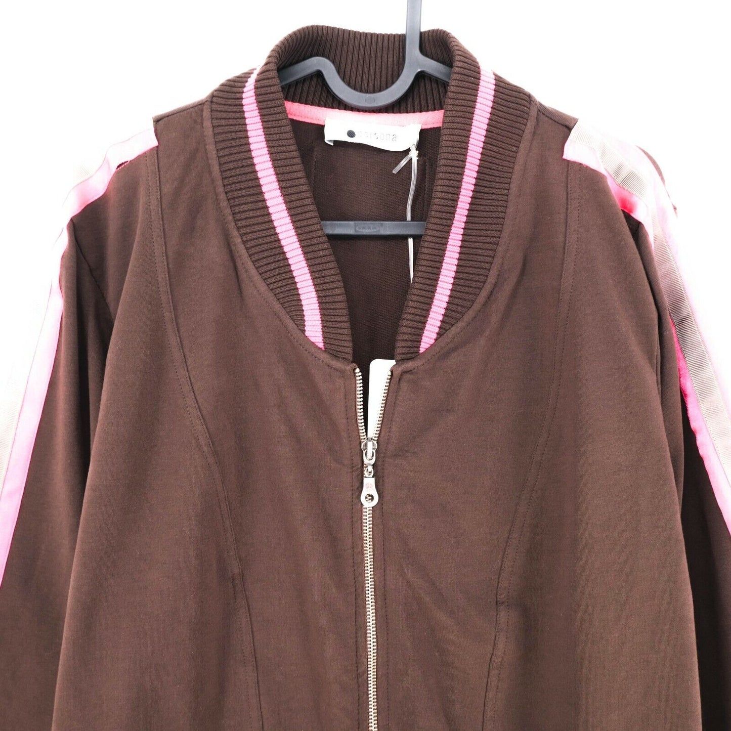 Persona Brown Full Zip Cardigan Jumper Pull Taille S