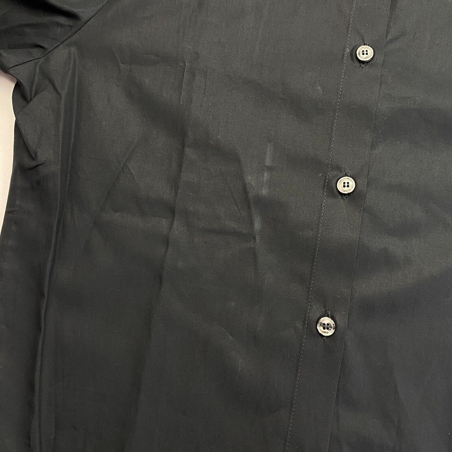 DIESEL Black Poplin With Tonal D Embroidery Shirt Size EU 40 UK 12 US 10