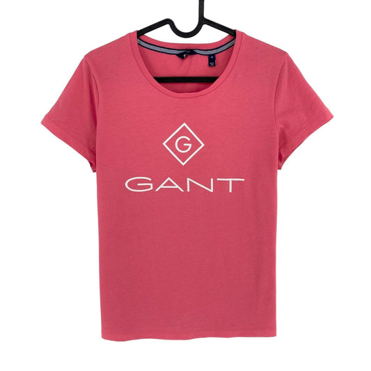 GANT Pink Lock Up T-Shirt mit Rundhalsausschnitt, Größe M