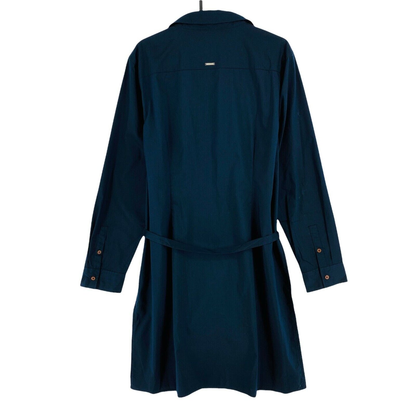 NAUTICA Bleu Marine Col V Manches Longues Robe Ceinturée Taille XL