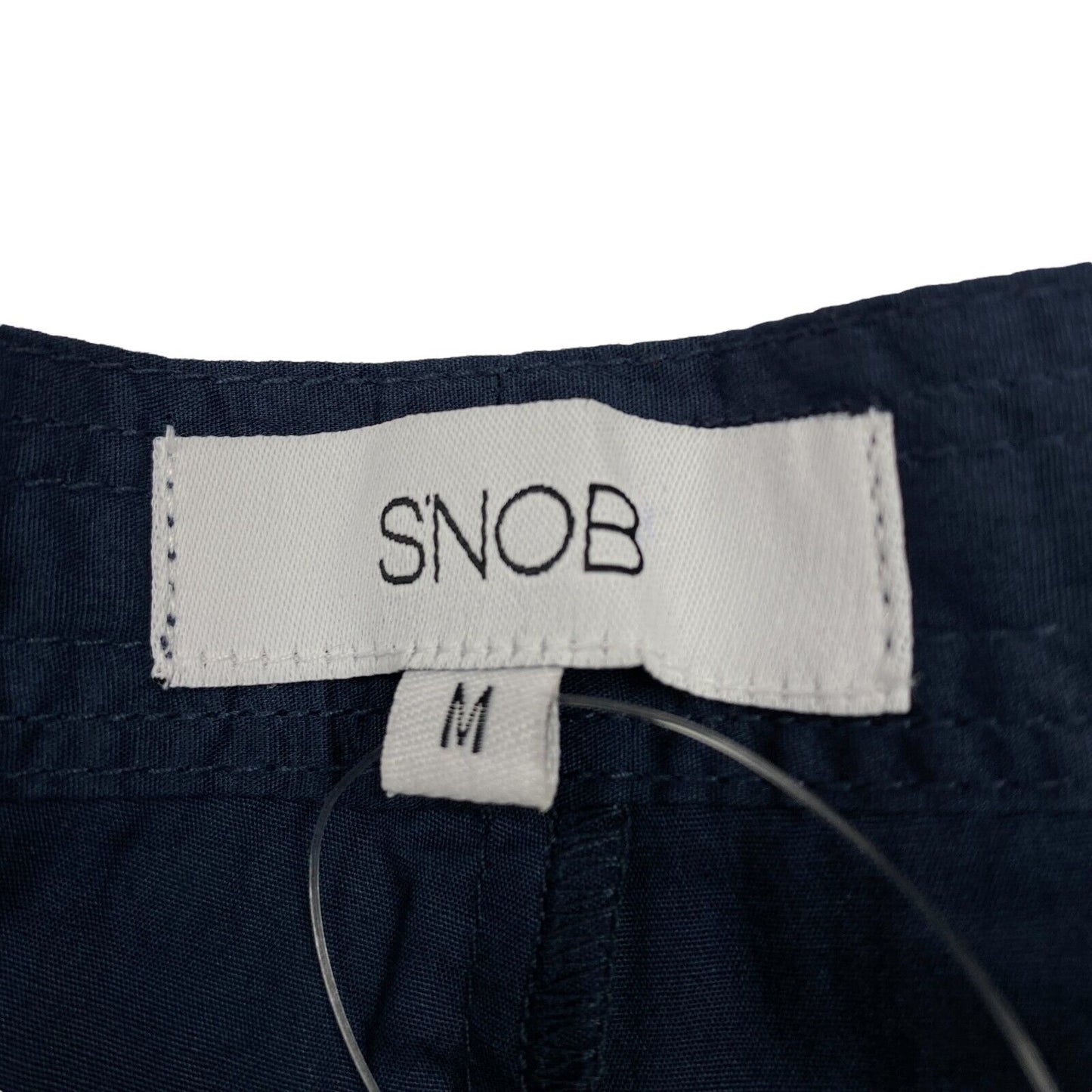 S'NOB Navy Blue 100% Cotton Dungarees Pants Trousers Size M W32 L31