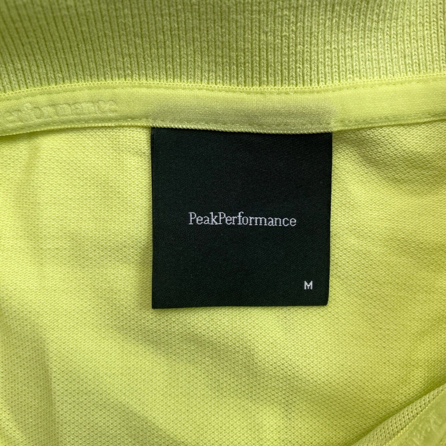 Peak Performance Women Yellow Classic Cotton SS Polo Shirt Size M