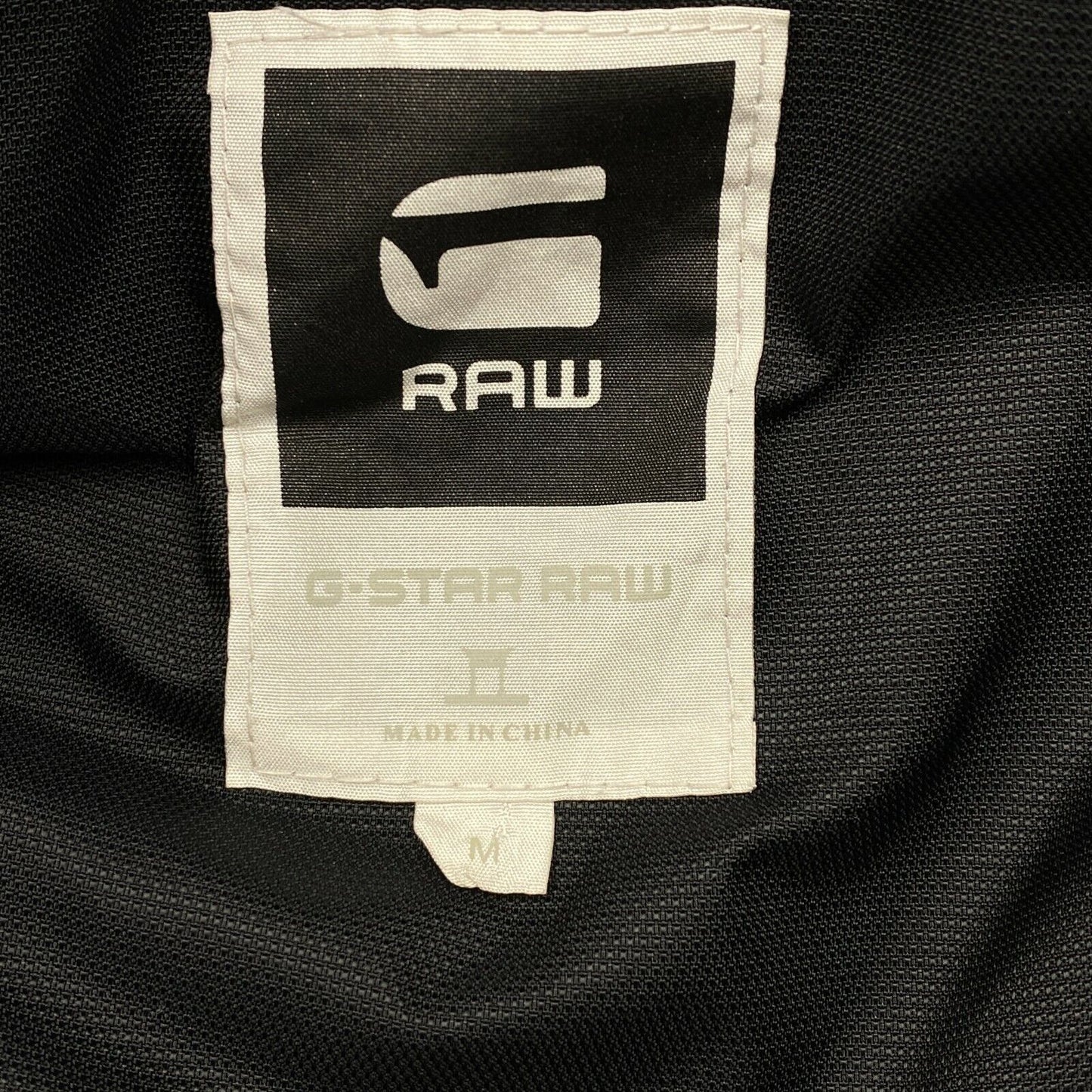 G-STAR RAW FLEET Black Cotton Blend Bomber Jacket Size M