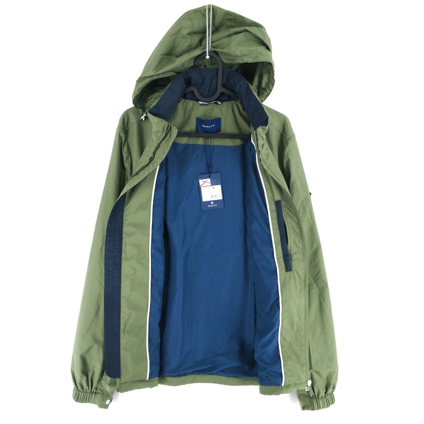 GANT Green The Light Wind Shielder Hooded Jacket Coat Size S