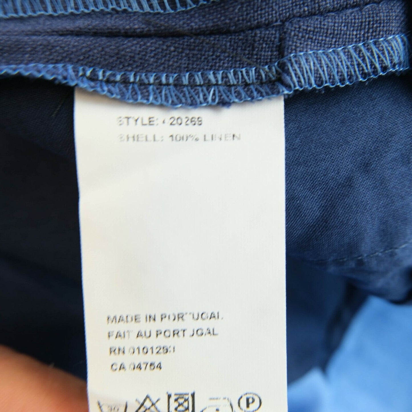 UVP €215 GANT Blau 100% Leinen Shorts Größe EU 38 UK 12 US 8