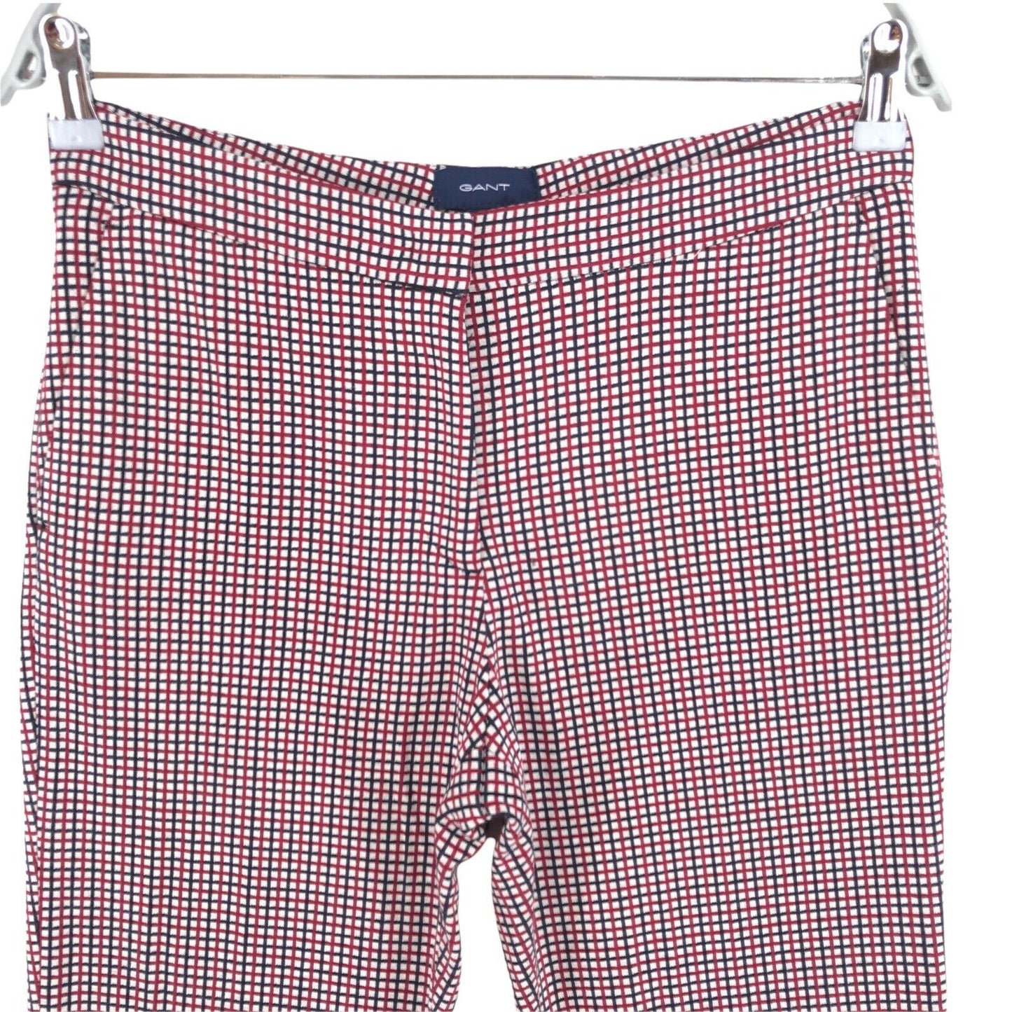 GANT Red Preppy Check Cigarette Pants Trousers Size EU 38 UK 10 US 8