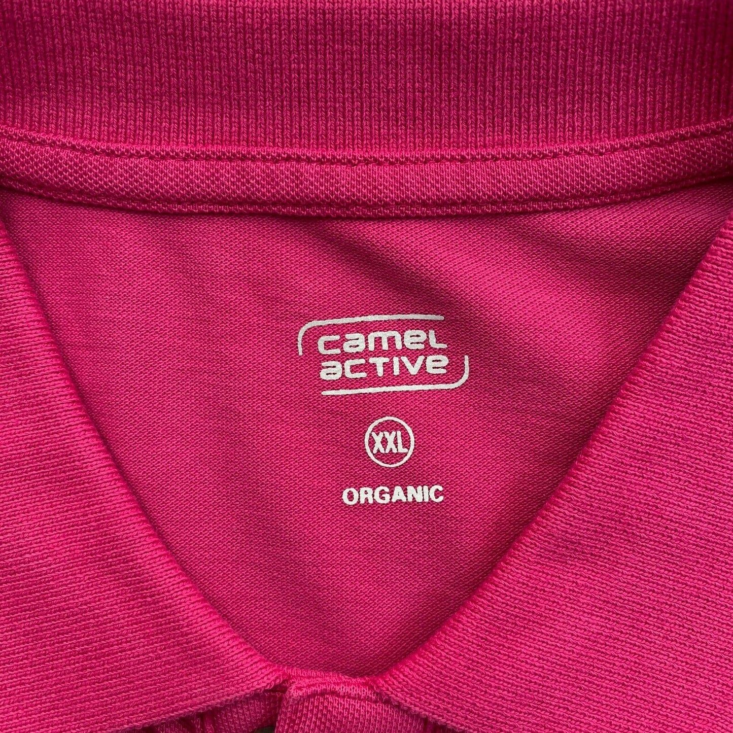 Camel Active Women Dark Pink Solid Short Sleeves Pique Polo Shirt Size 2XL XXL