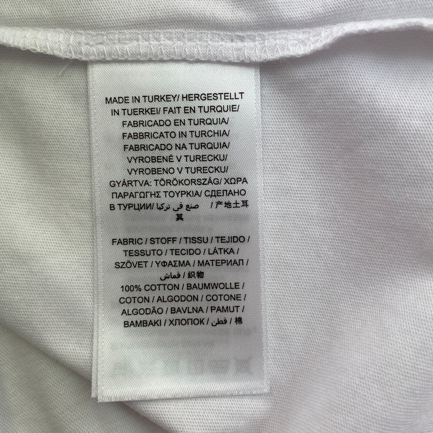 GANT White Logo Crew Neck T Shirt Size S