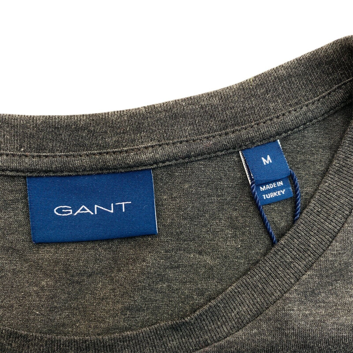 GANT Dark Grey Crew Neck Slim T Shirt Size M