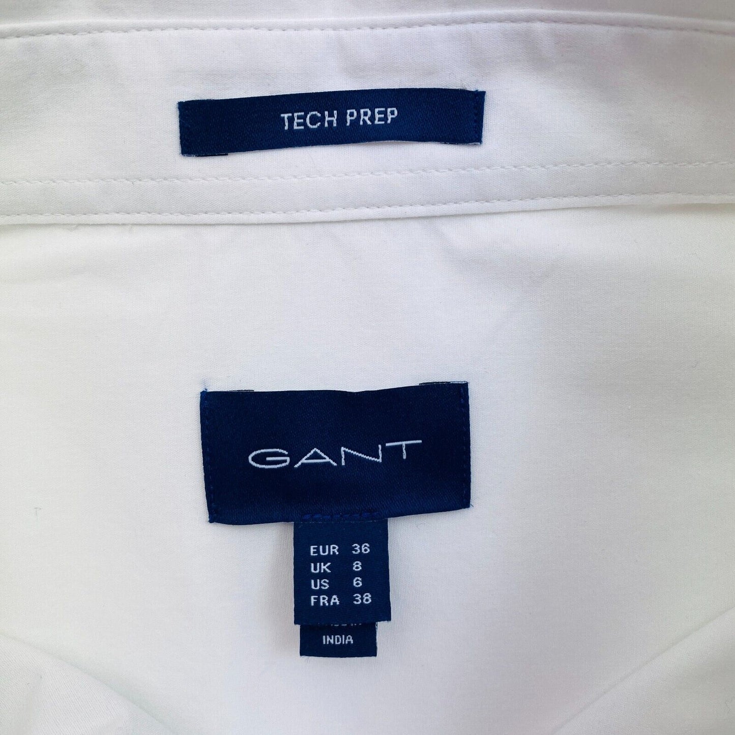 GANT Women White Tech Prep BC Oversized Long Sleeves Shirt Size EU 36 UK 8 US 6