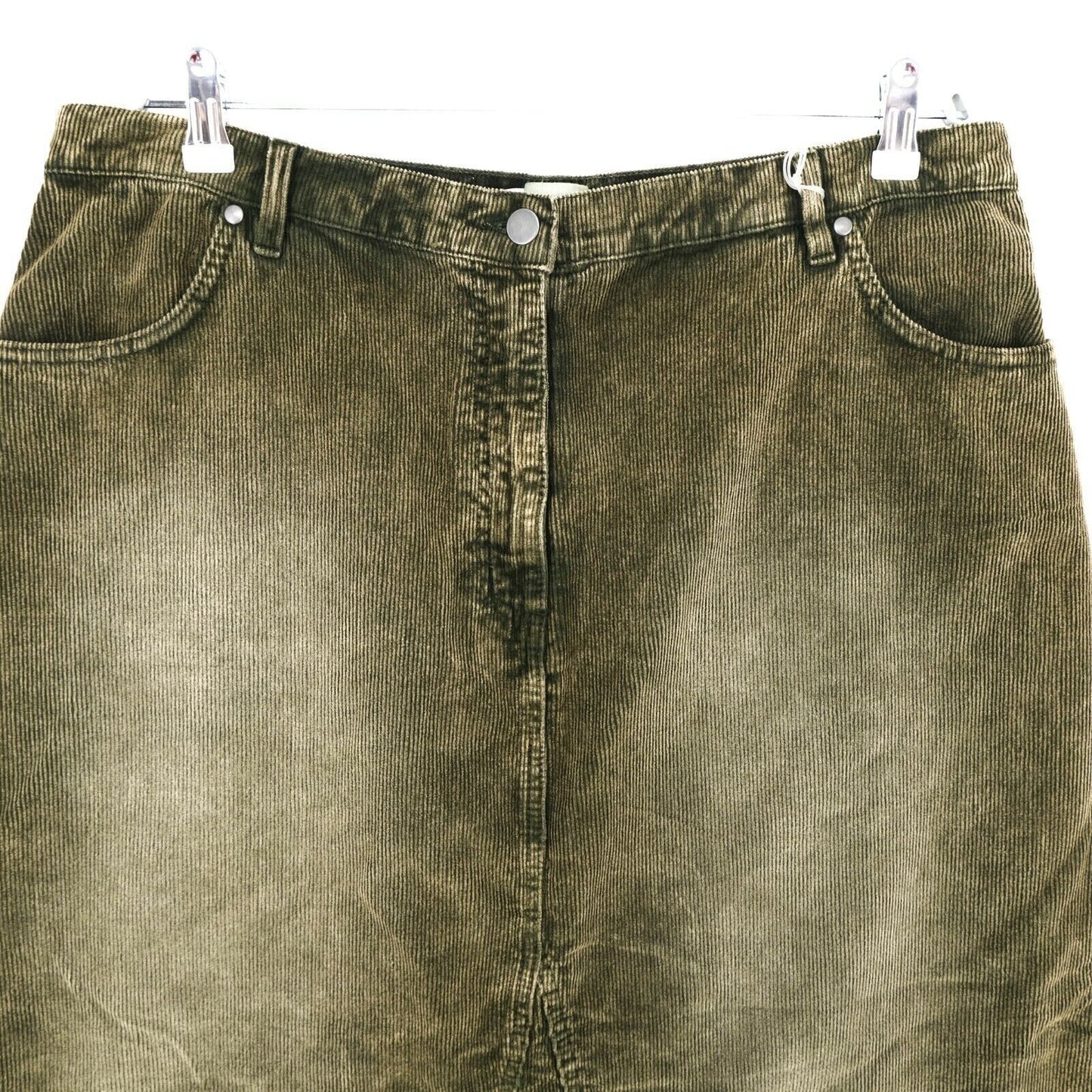 PERSONA Dark Green Corduroy Skirt Size EUR 42 UK 14 US 12