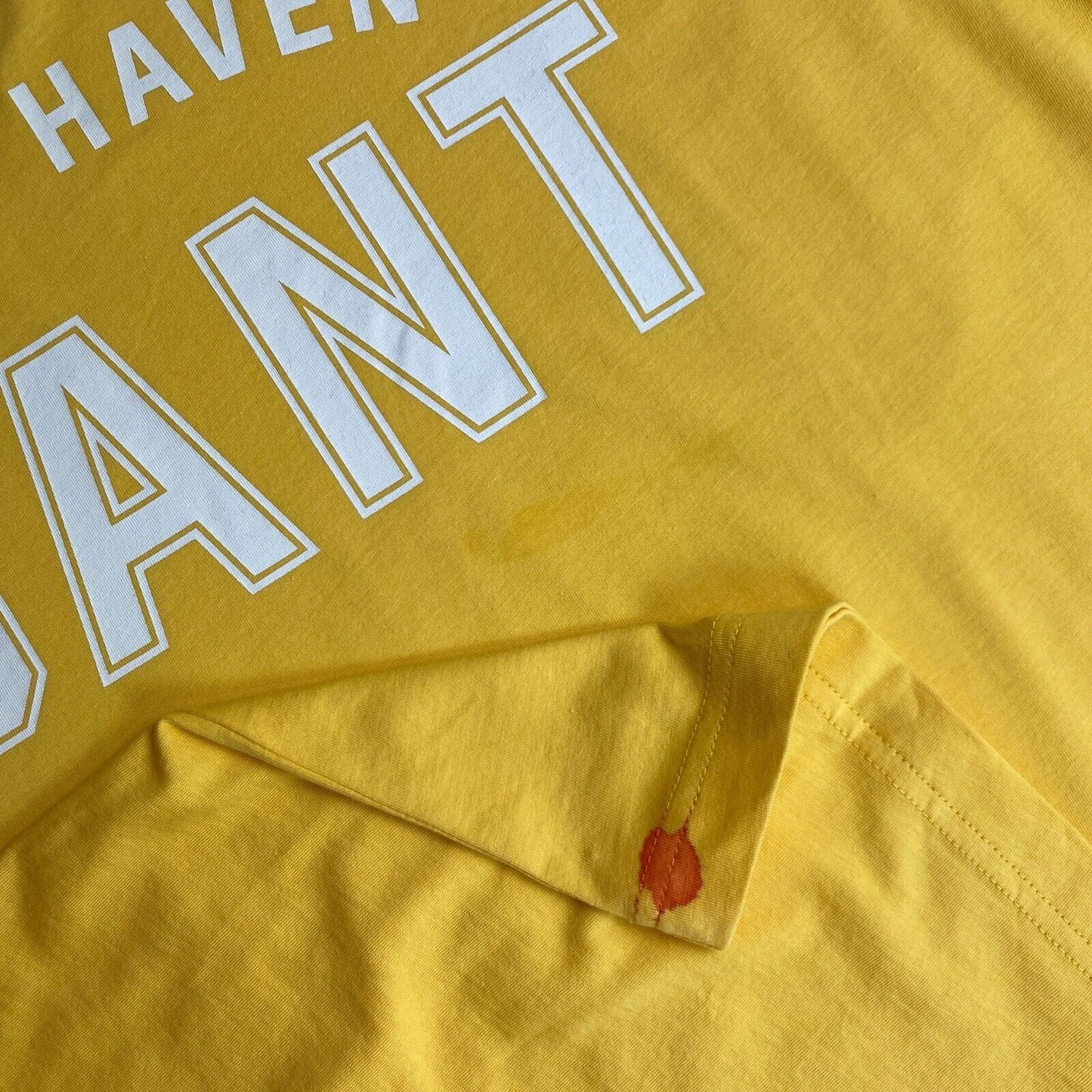 GANT Yellow Logo Crew Neck T-Shirt Size M