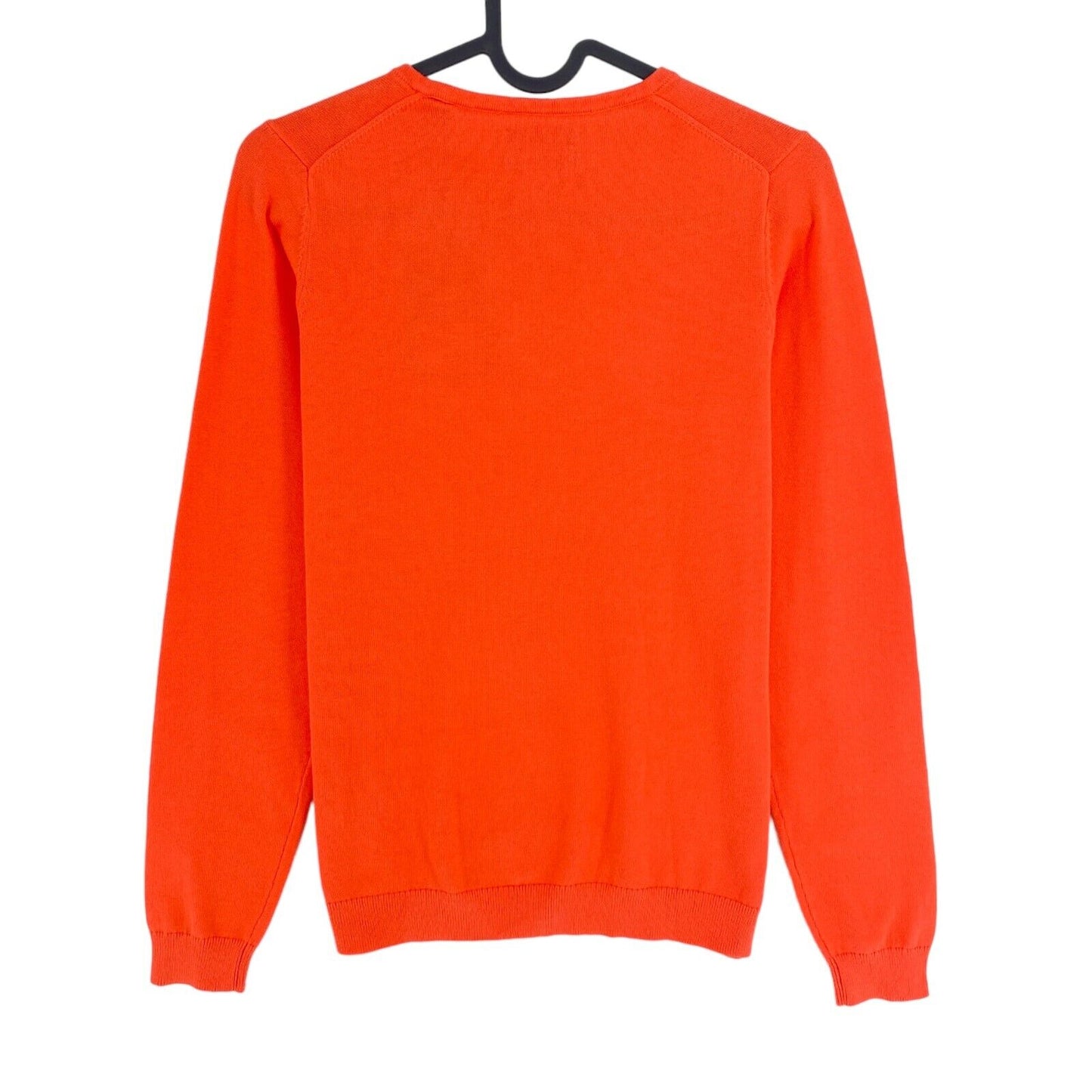 RRP €111 GANT Orange-Pink Lightweight Cotton V Neck Sweater Pullover Size S