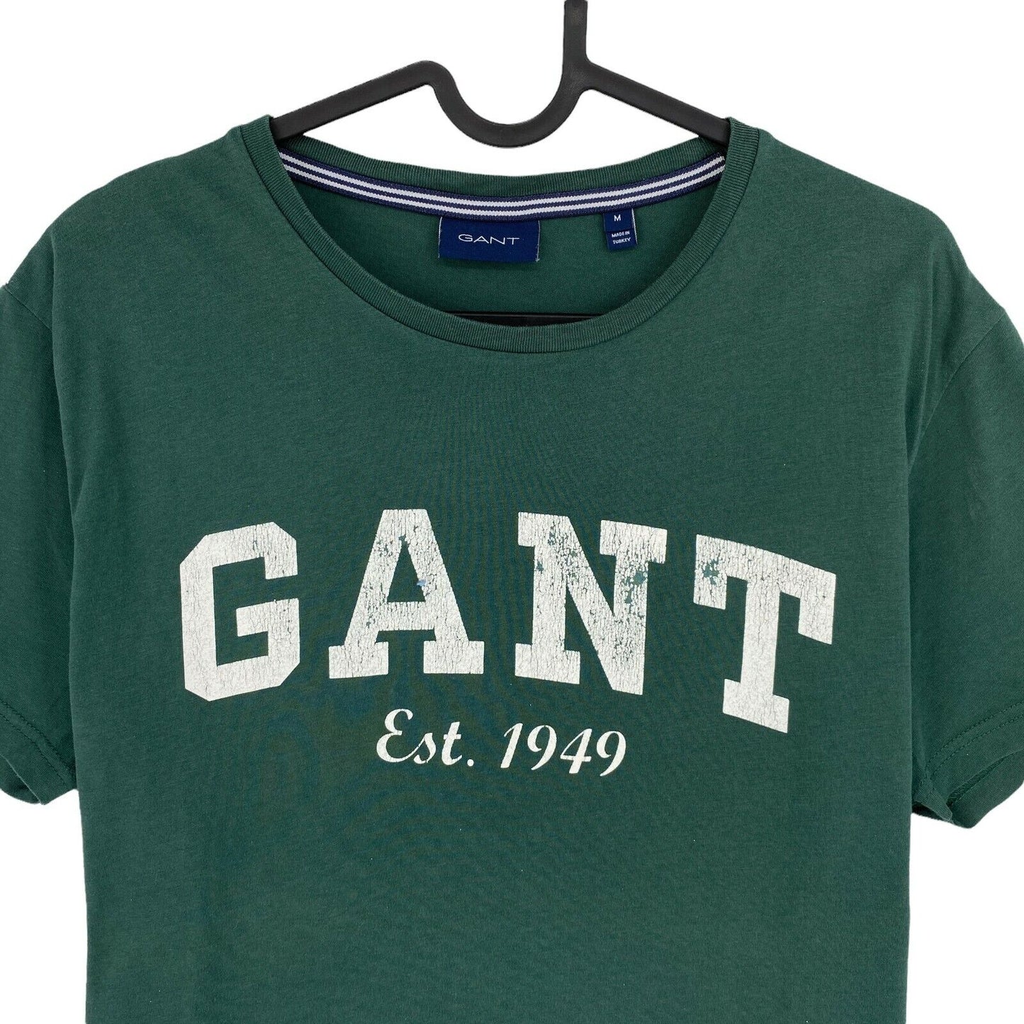 GANT T-shirt à col rond avec logo vert foncé taille M