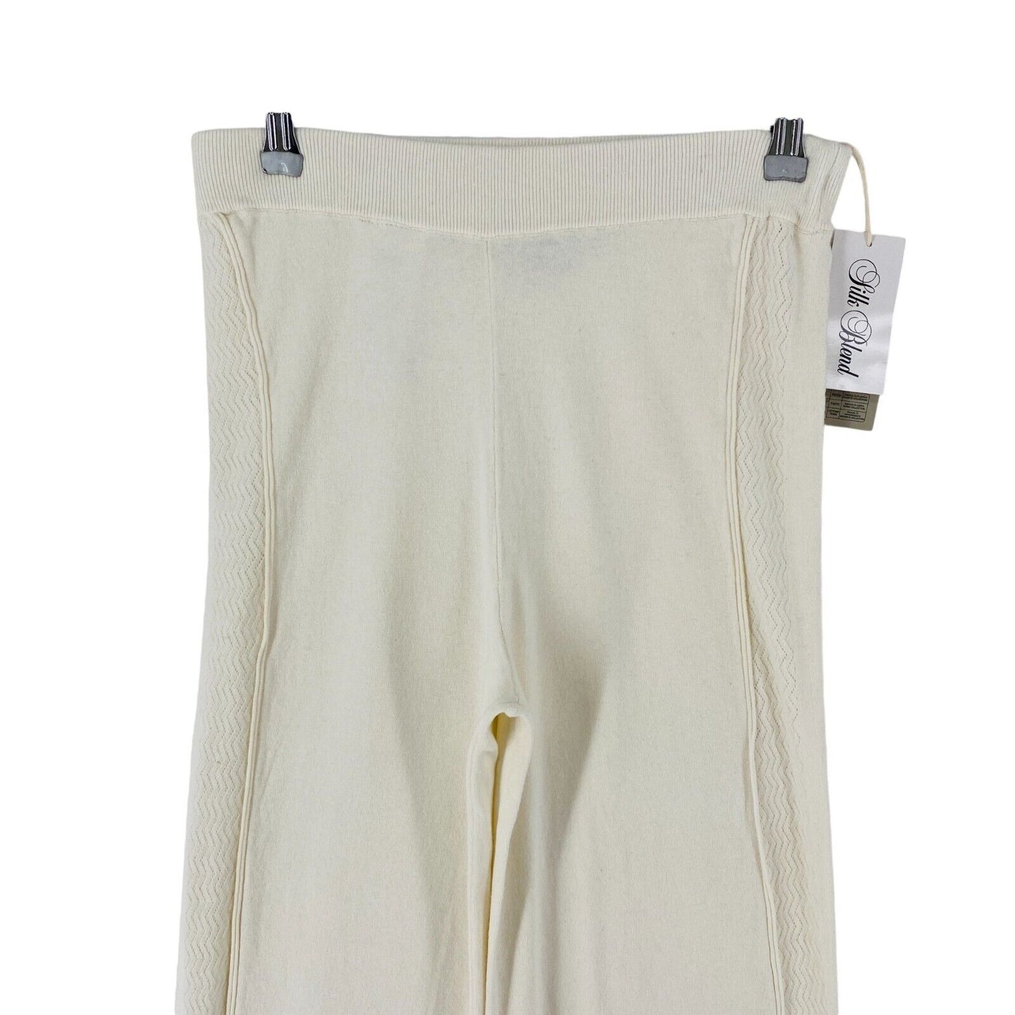 GUESS Women Light Beige Regular Fit Silk Blend Trousers S