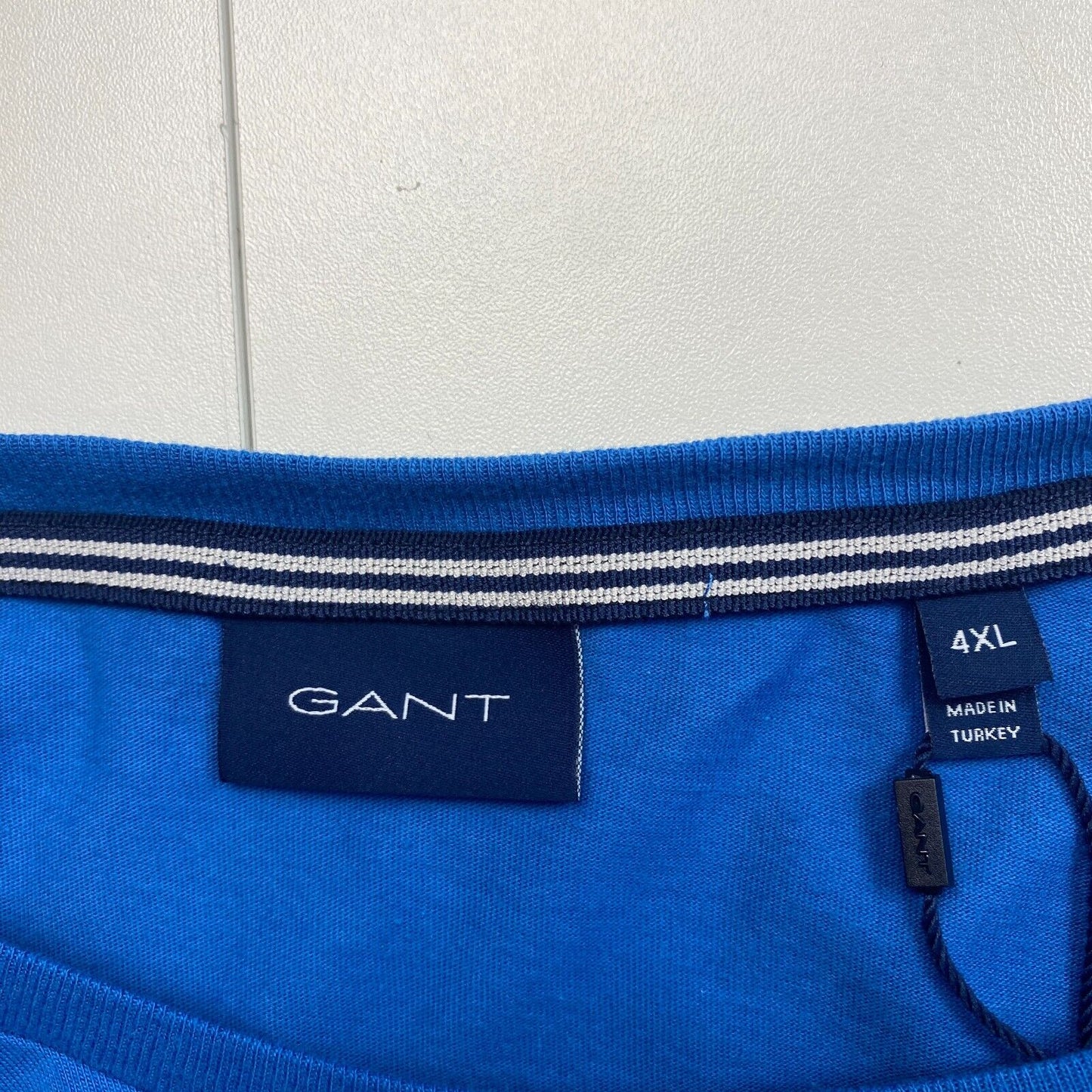 GANT Men Strong Blue Logo Crew Neck Short Sleeve T Shirt Size 4XL