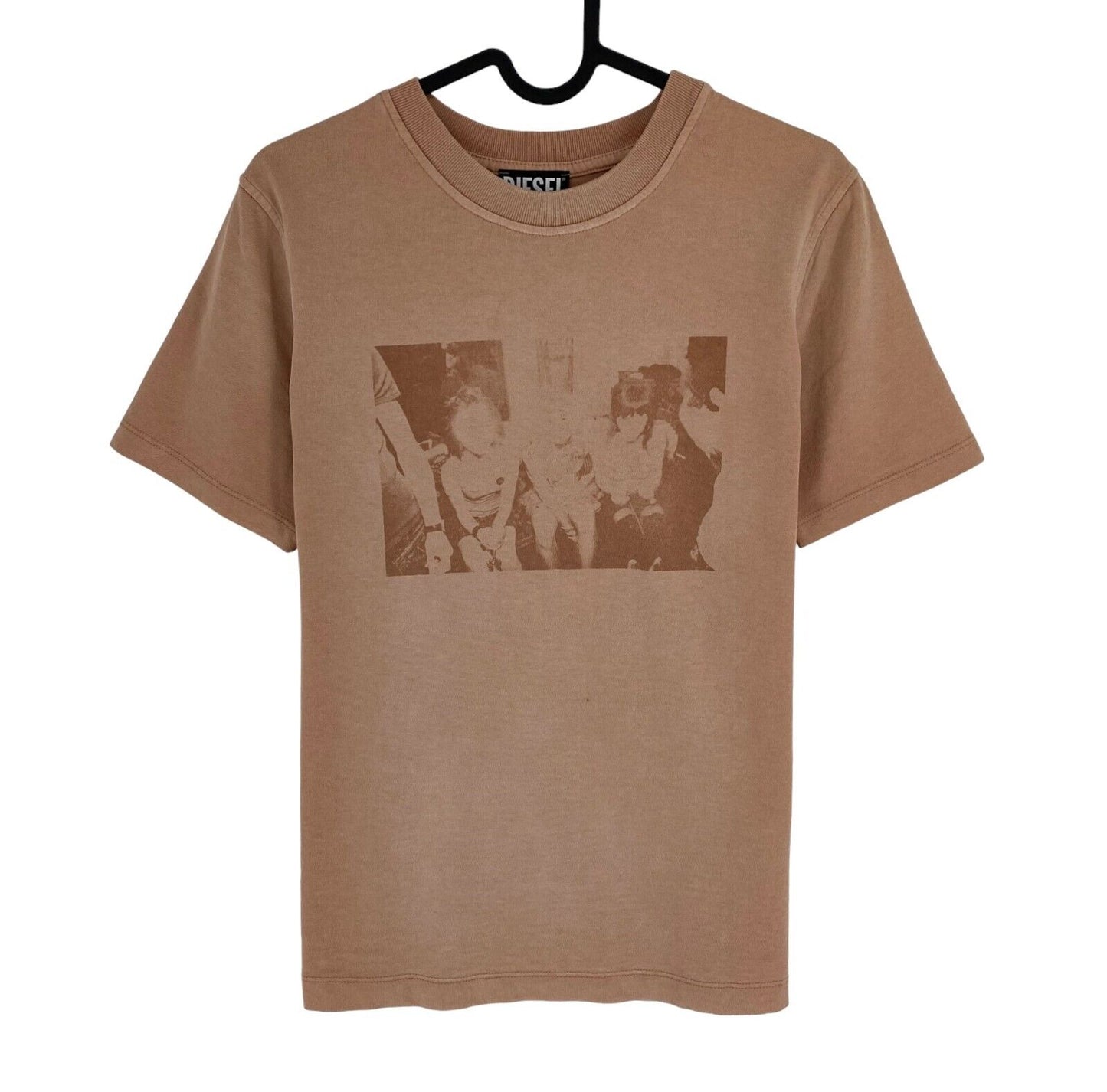 DIESEL Women Brown T-REG-G2 SS Crew Neck T Shirt Size M