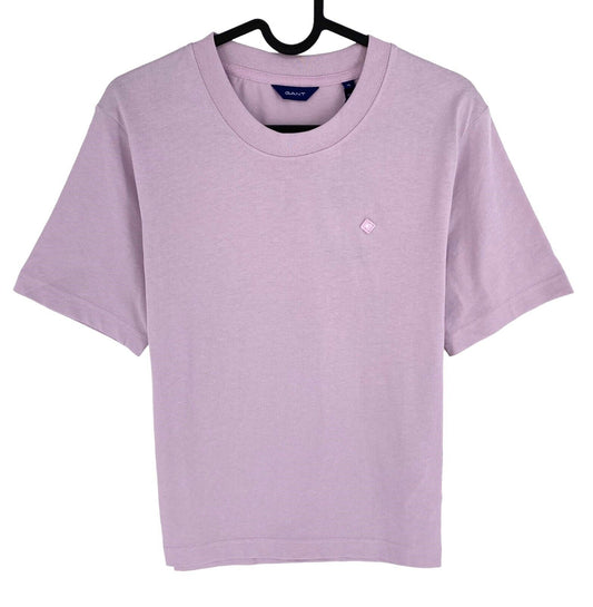 GANT Women Light Purple Icon G Essential Crew Neck T Shirt Size XS