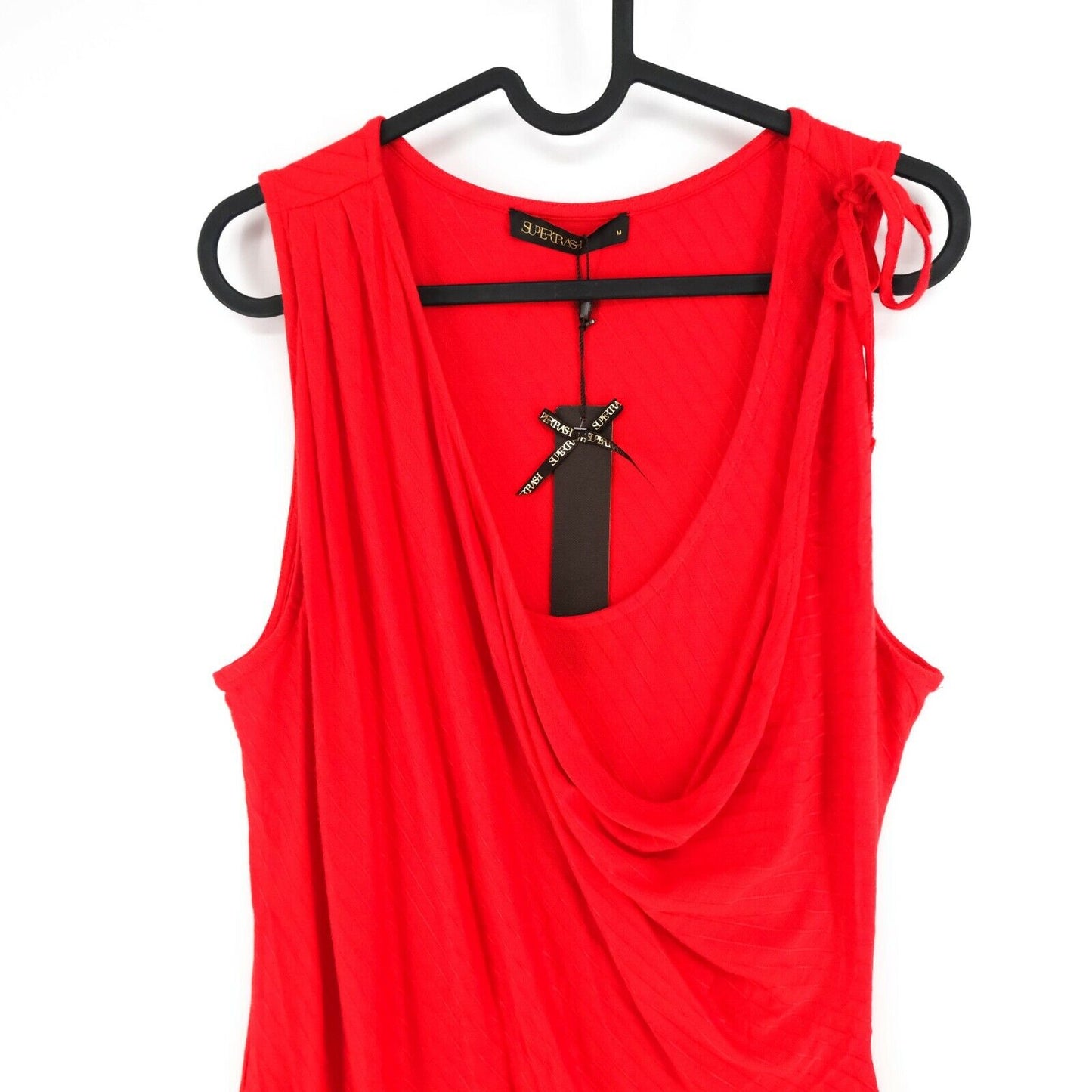 SUPERTRASH Red Scoop Neck Dress Size M