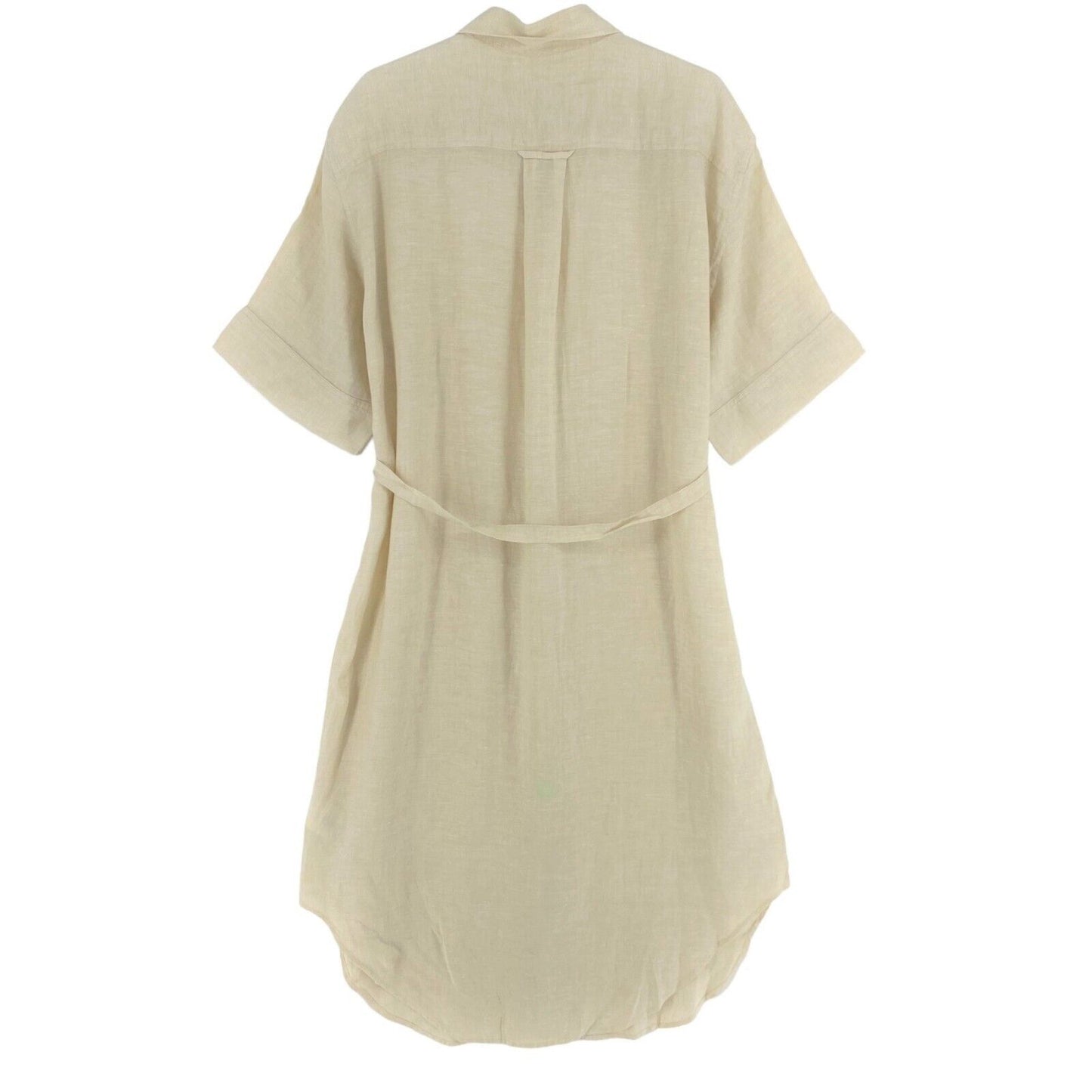 GANT Chemise en lin beige Robe à manches courtes Taille EU 34 UK 6 US 4