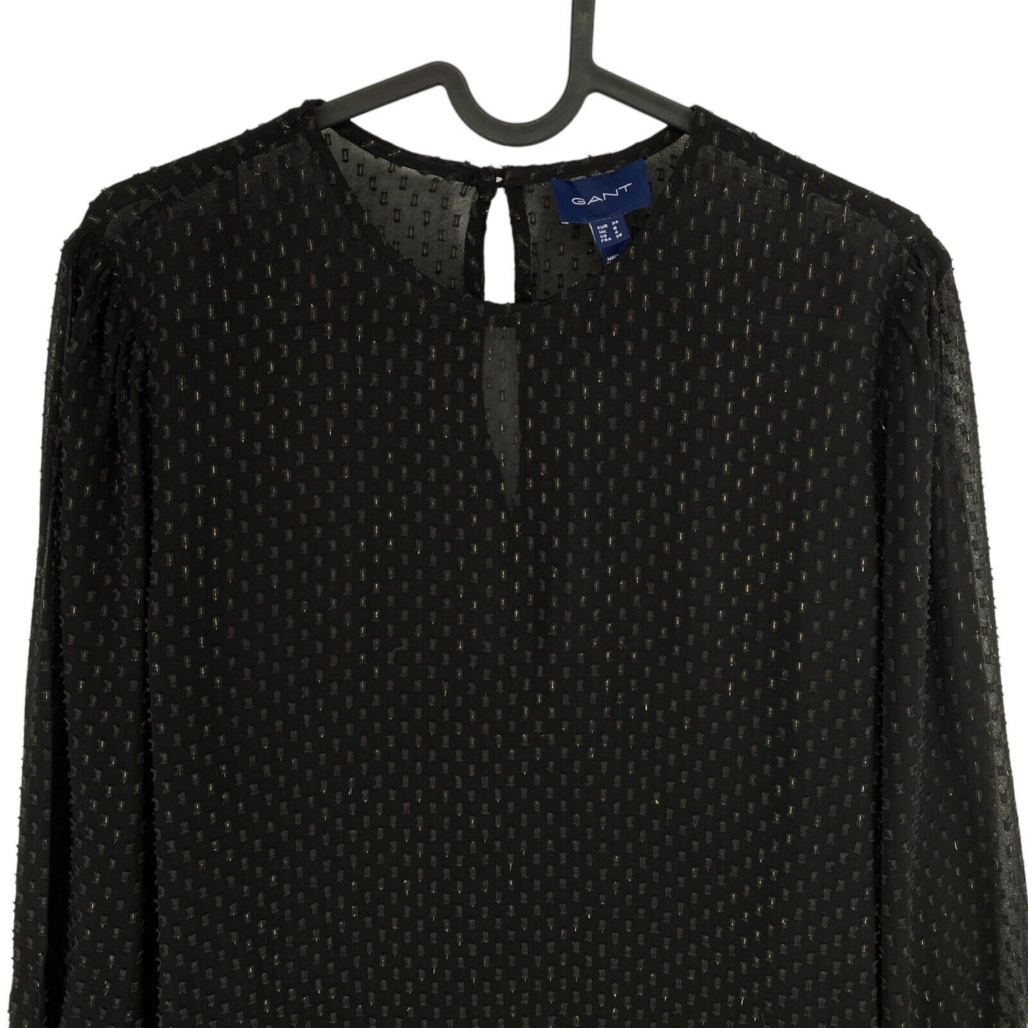 GANT Black Gold Dot Blouse Size EU 34 UK 6 US 4