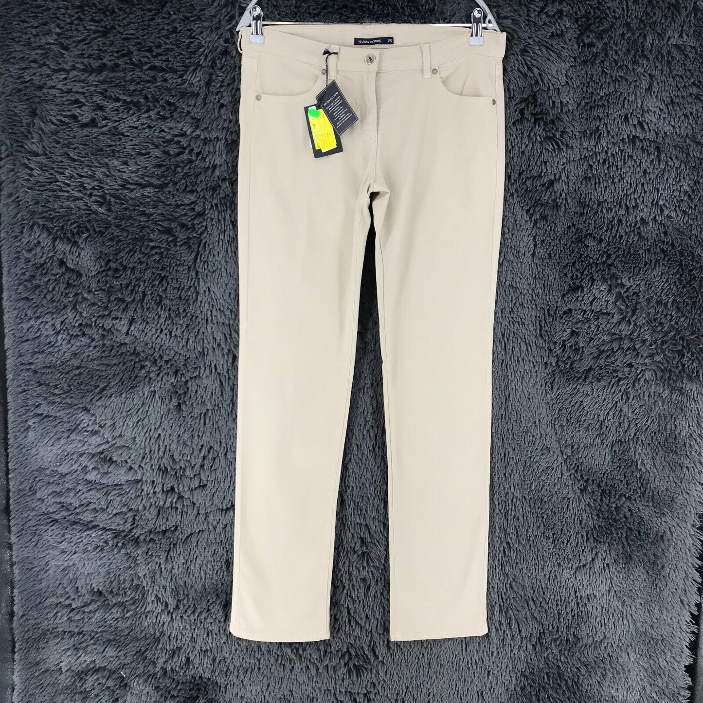 MARINA YACHTING Women Beige Slim Fit Chino Trousers Size W30