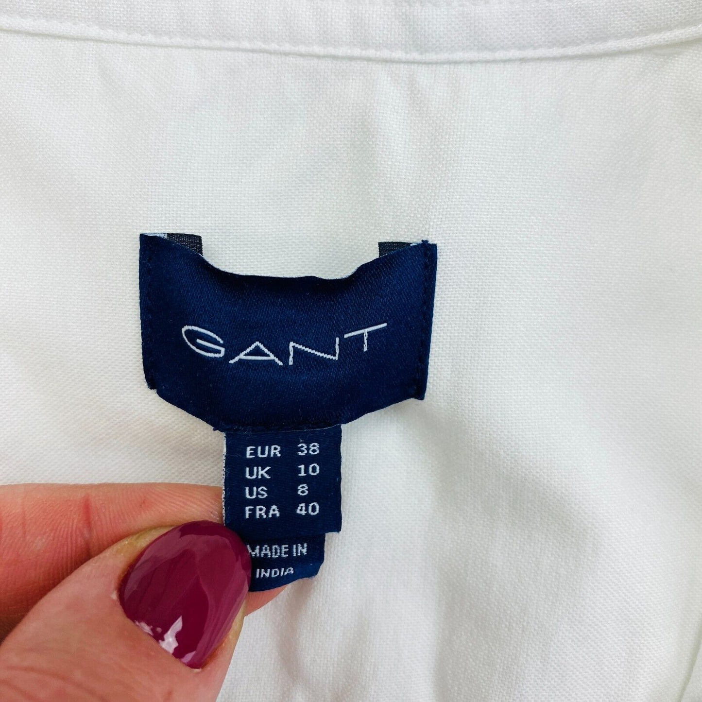 GANT Women White Shirt Size EU 38 UK 10 US 8