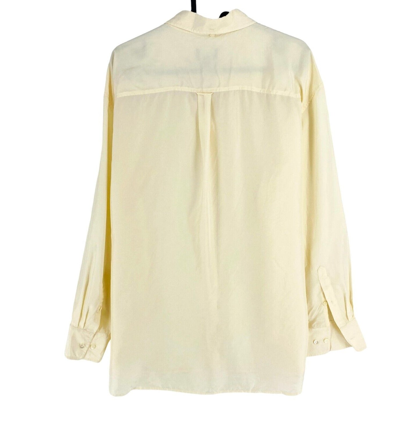 GANT Women Beige Silk Long Sleeves Shirt Size EU 42 UK 14 US 12