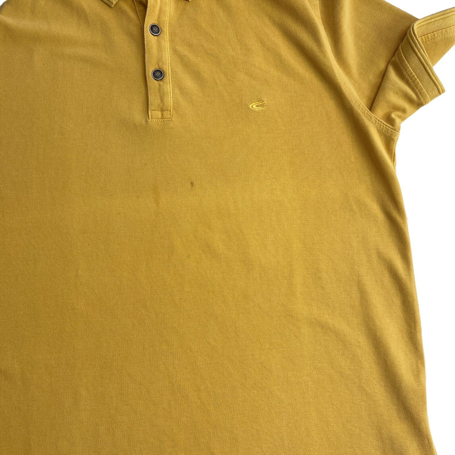 Camel Active Yellow Logo Pique Polo Shirt Size M