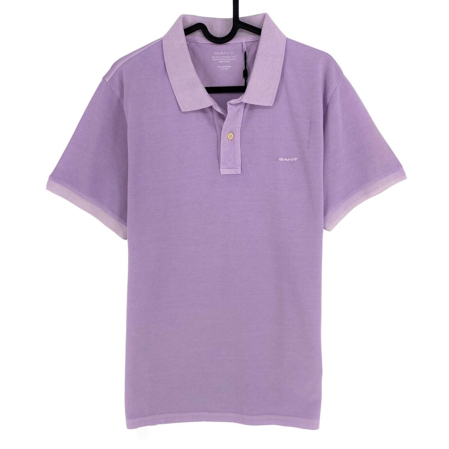 GANT Light Purple Sun Faded Pique Rugger Polo Neck Shirt Size M