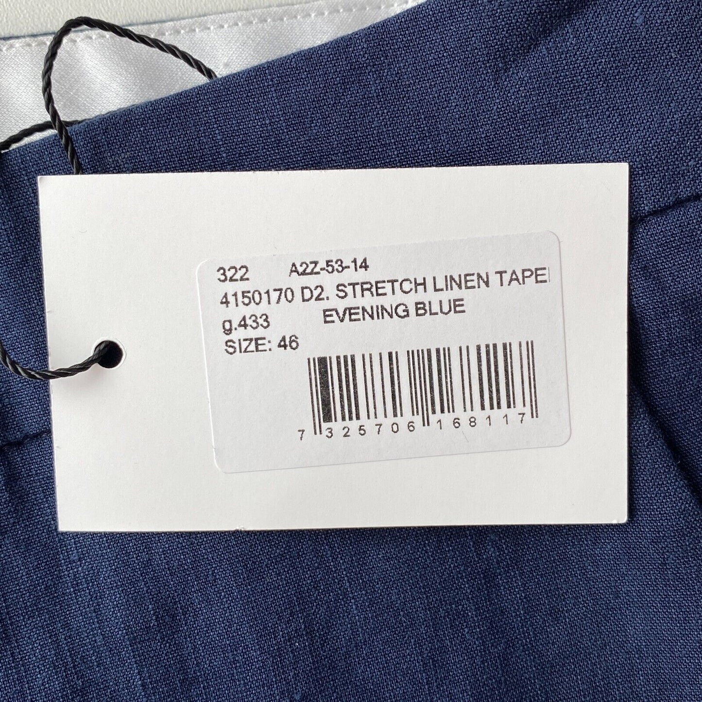 GANT Damen Dunkelblaue Slim Fit-Anzughose aus Leinenmischung EUR 46 UK 18 US 16 W36