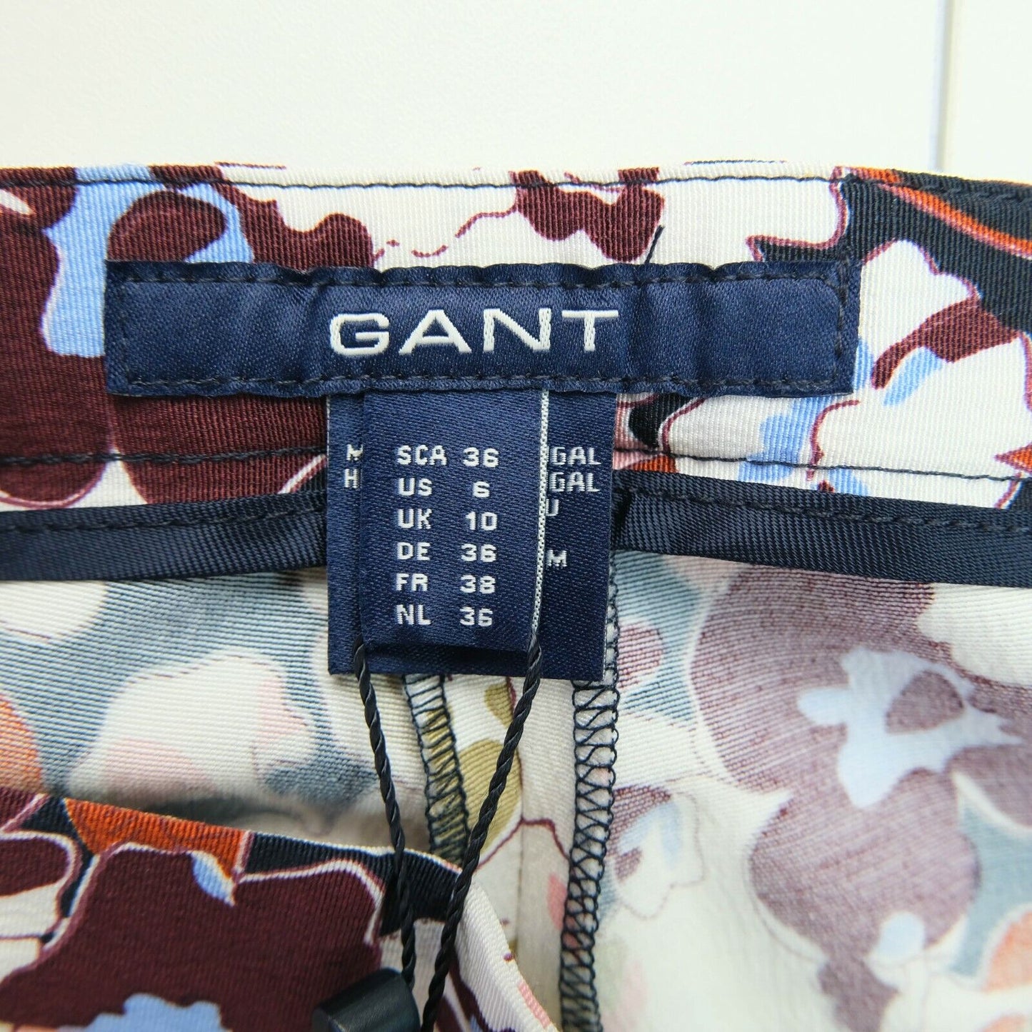 GANT Coloured Pansy Print Slacks Pants Trousers Size EU 36 UK 10 US 6