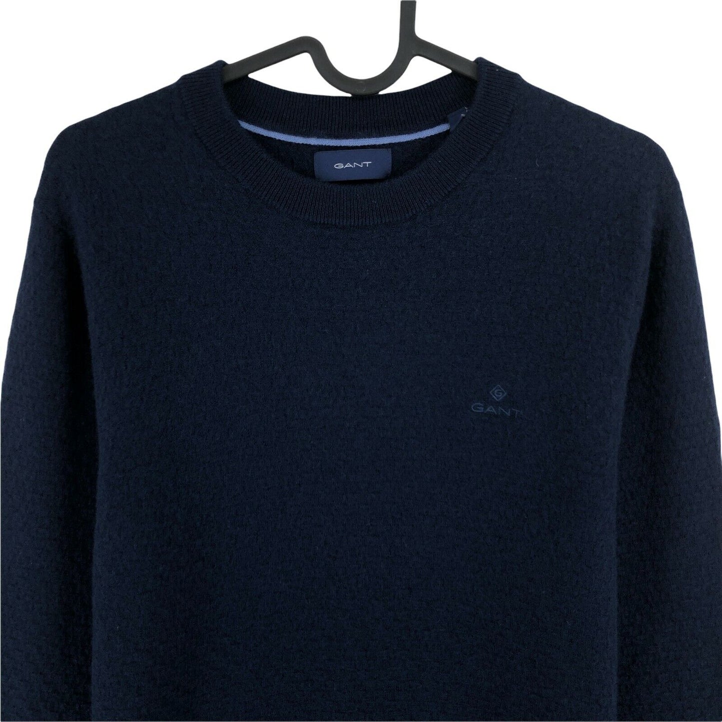 GANT Navy Blue 100% Wool Crew Neck Jumper Sweater Size S