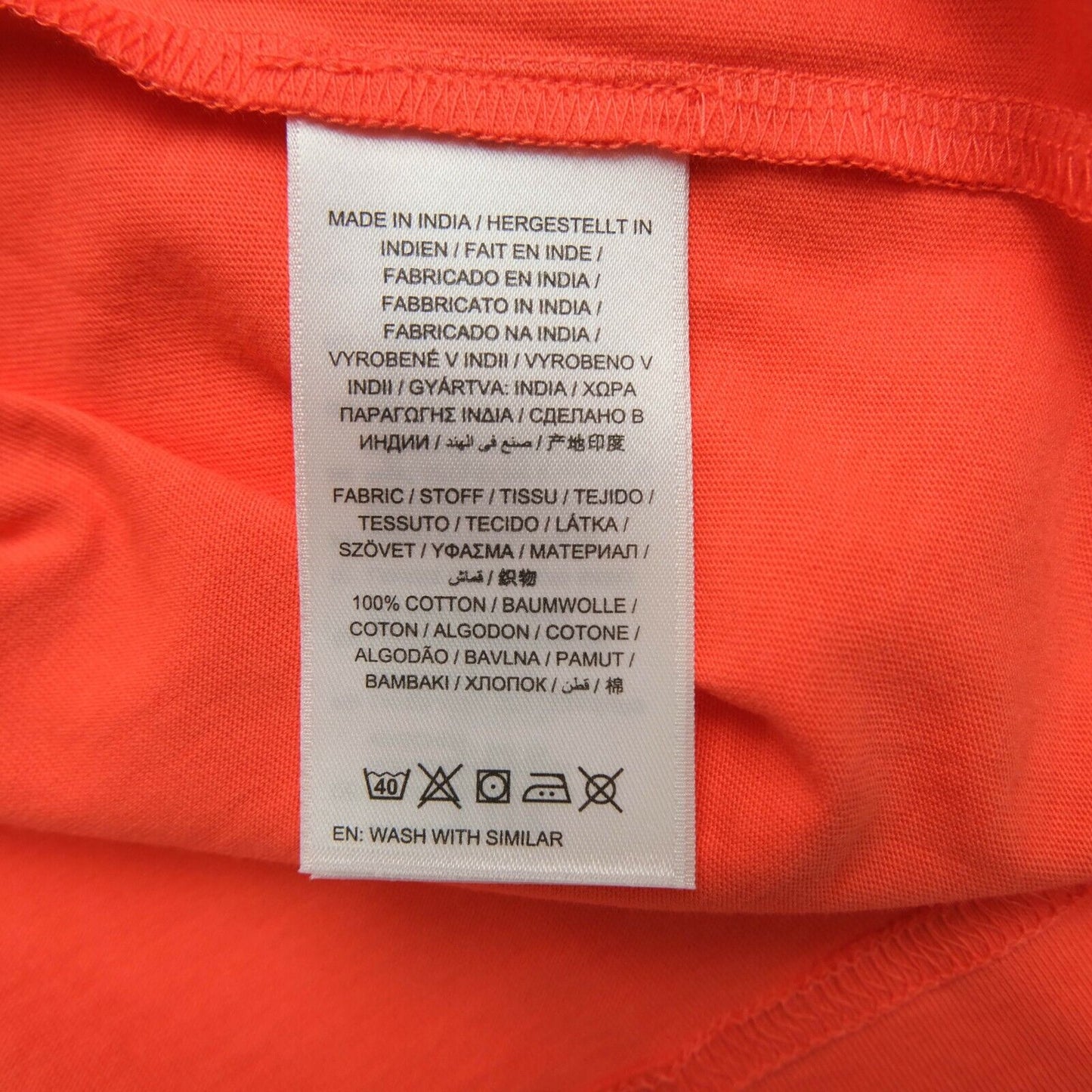 GANT Orange Original Logo Regular Crew Neck T-shirt Taille L