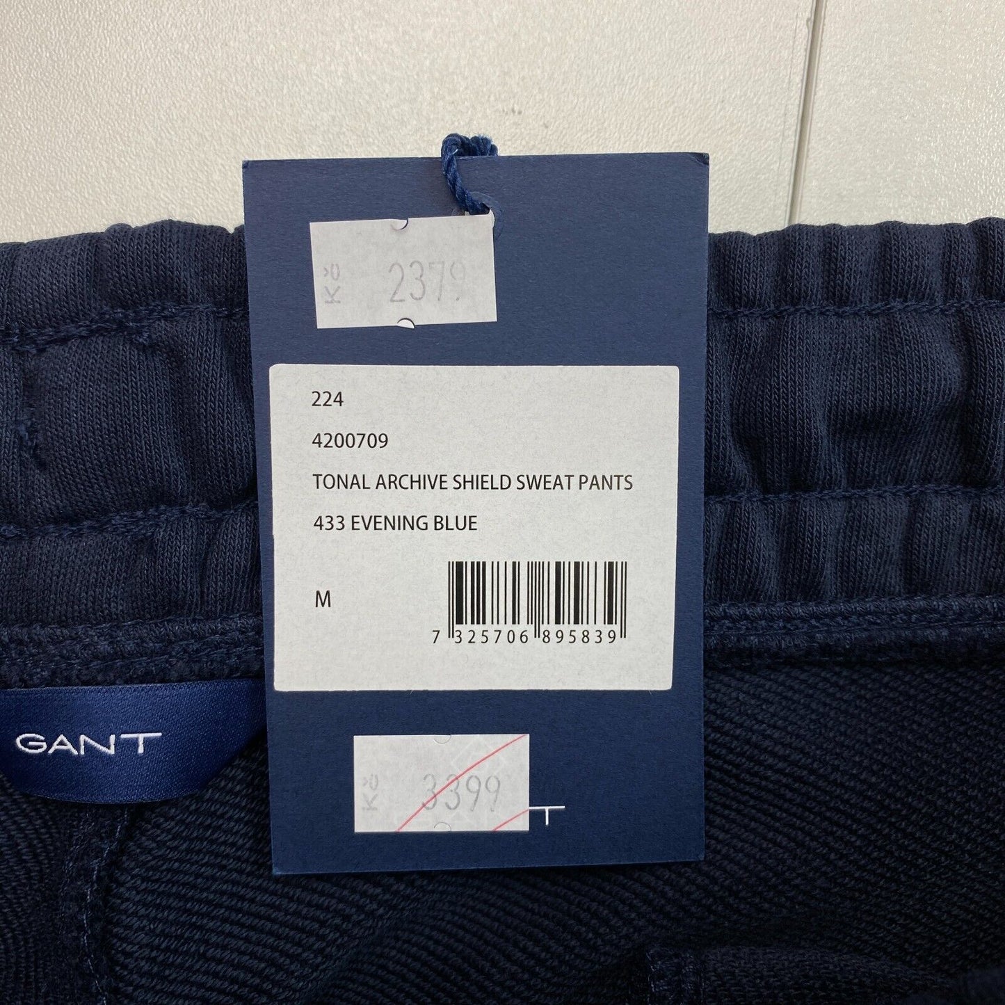 GANT Navy Blue Tonal Archive Shield Sweatpants Trousers Size M