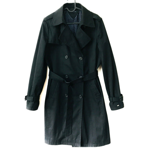 Tommy Hilfiger Black Trench Coat Size L