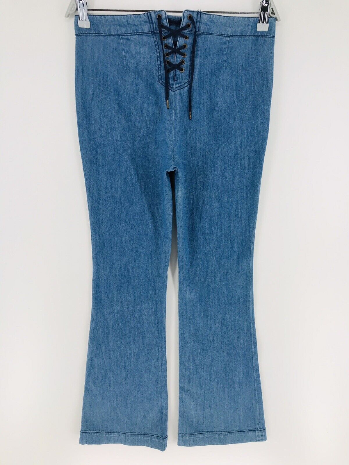 €219 GANT By MICHAEL BASTIAN Damen Blaue Stretch High Waist Bootcut Fit Jeans W29