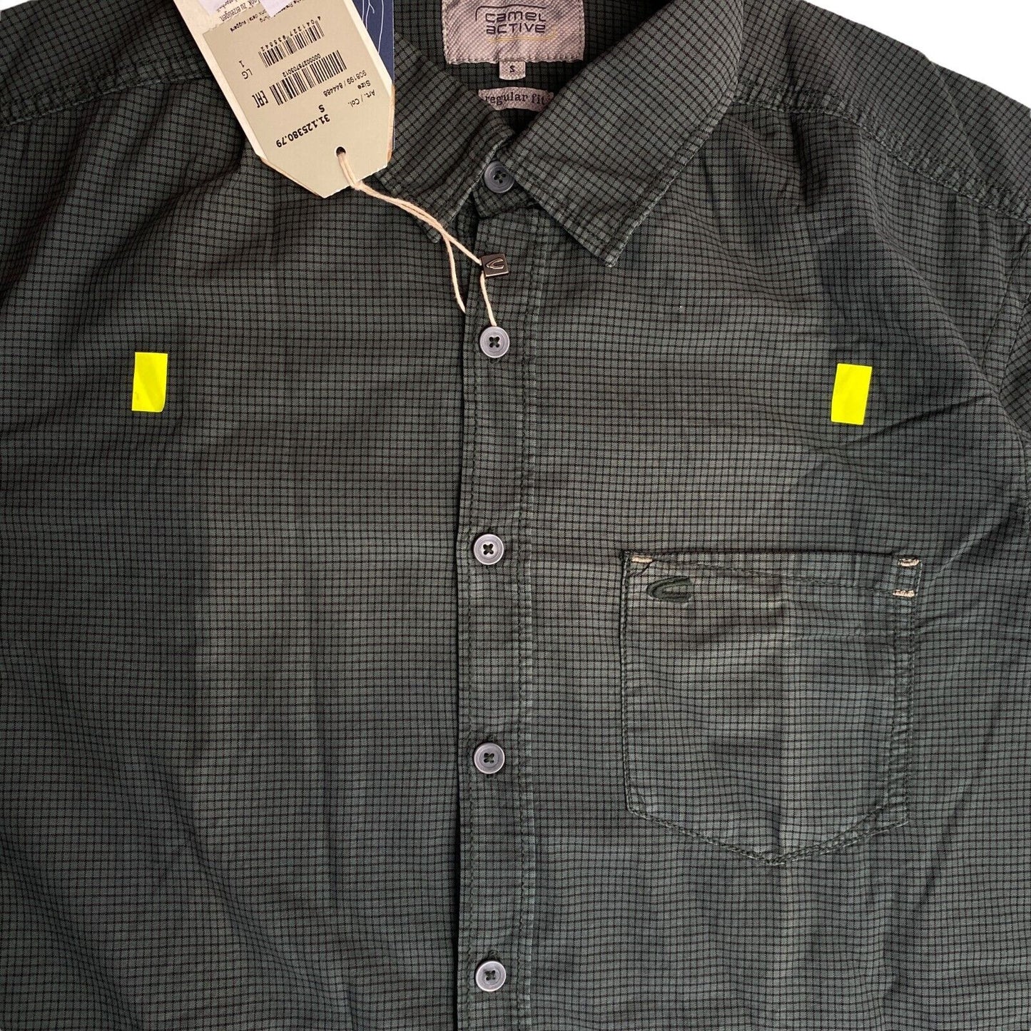 CAMEL ACTIVE Dark Green Check Regular Fit Shirt Size S